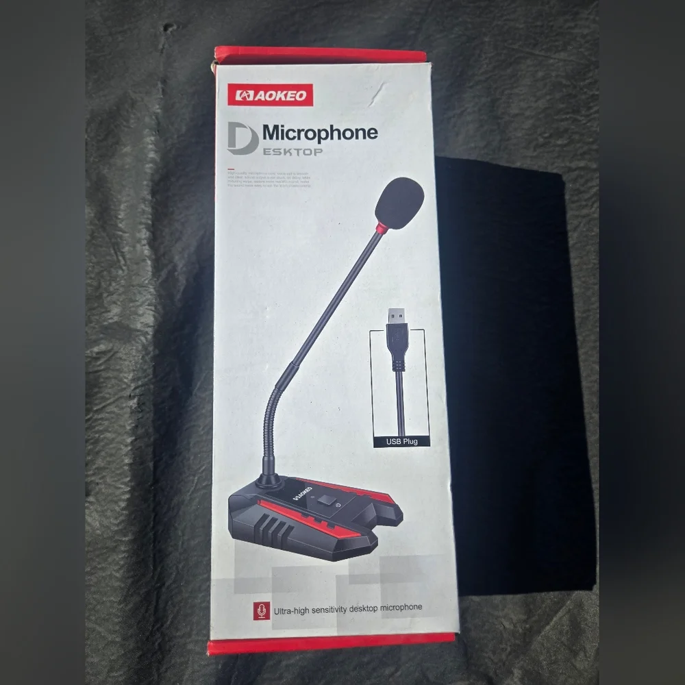 Gaming Aokeo USB Desktop Microphone for PC, Laptop, Mac, professional desktop